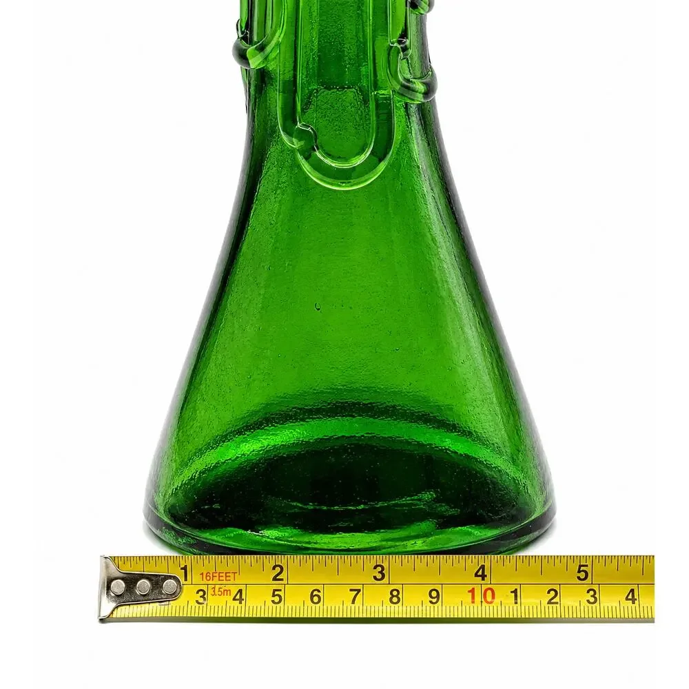 Vintage Empoli Green Glass Rifle Decanter Stag Deer Stopper Hunter Decor Italy
